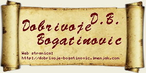 Dobrivoje Bogatinović vizit kartica
